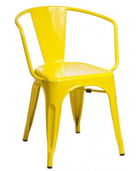 Krzesło Metalove Arms yellow
