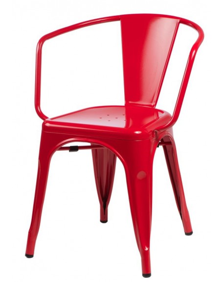 Krzesło Metalove Arms red