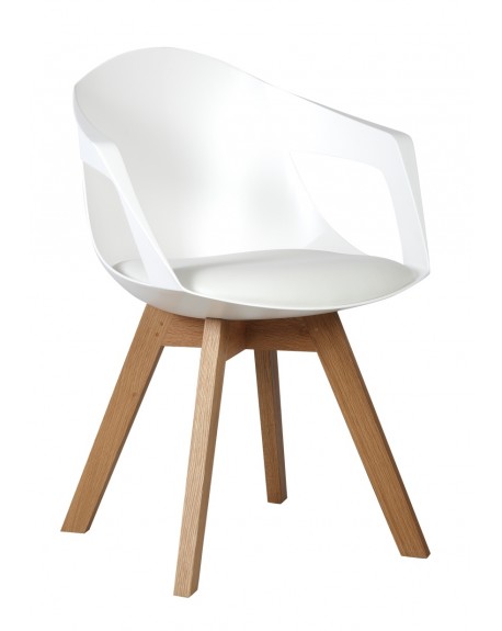 Krzesło Holey Arm poduszka biała
