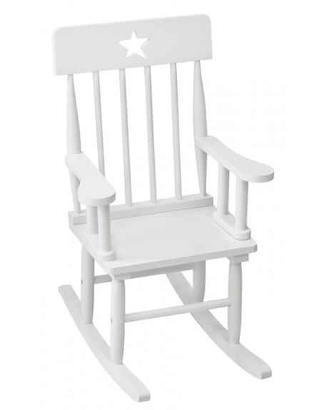Krzesełko bujane z gwiazdką białe