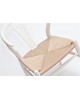 Krzesło Wood white- drewno bukowe, naturalne włókno