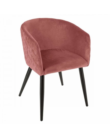 Krzesło Fotel tapicerowany brudny róż