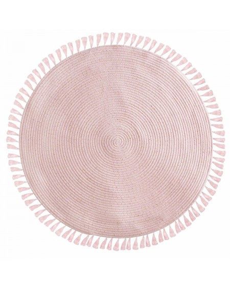 dywan chodnik okrągły różowy