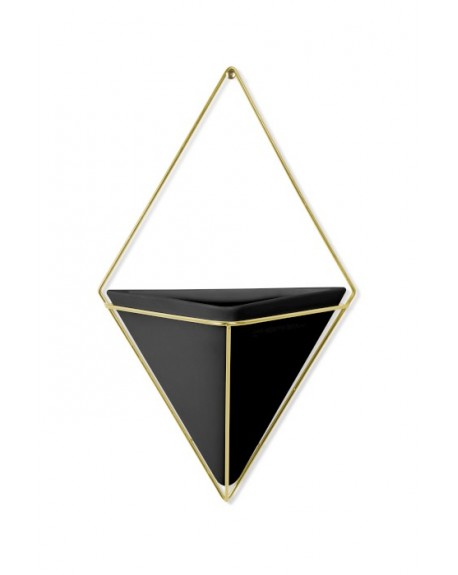 Doniczka ceramiczna Triangle czarna