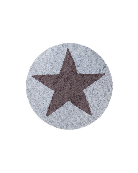 Dywan okrągły dwustronny Star blue grey