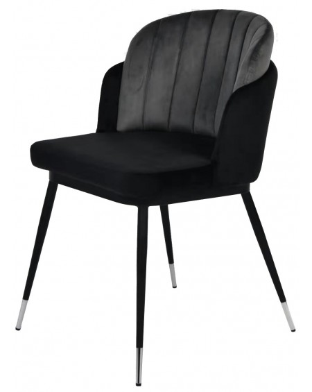 Krzesło Ronson czarno-szare