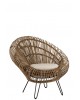Fotel rattanowo-bambusowy Curl