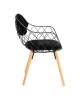 Krzesło metalowe z poduszką Cage