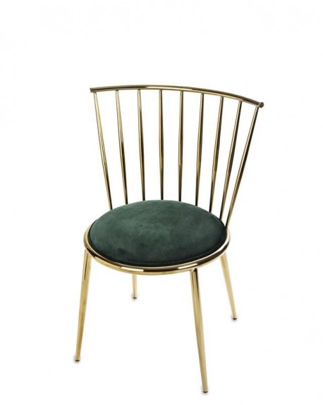 Krzesło metalowe złote połysk Carlito