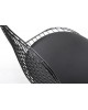 Krzesło Nest BLACK czarne - czarna poduszka