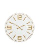 Zegar drewniany biało-złoty