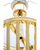 Lampa podłogowa Holm złota z czarnym kloszem