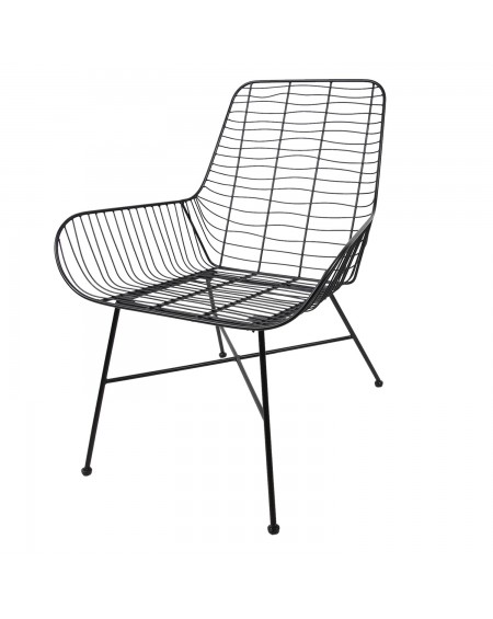 Krzesło druciane czarne Writex II