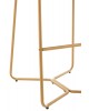 Krzesło barowe welur na złotej podstawie Perro