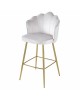 Krzesło barowe hoker aksamit Shell