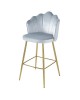 Krzesło barowe hoker aksamit Shell