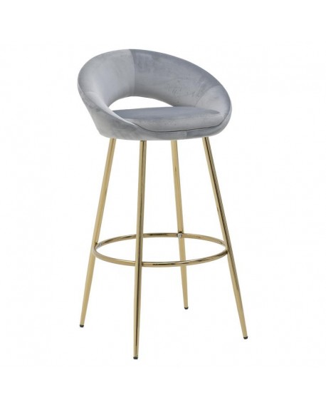 Krzesło barowe hoker Sombre aksamitny