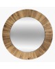 Lustro okrągłe w drewnianej ramia Roni 83 cm