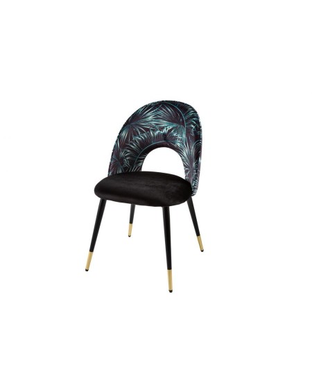 Krzesło Pret-A-Porter czarne w kwiaty