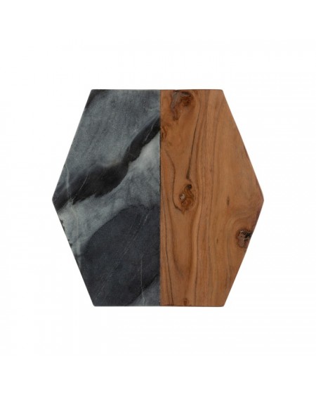 Deska heksagon, ciemny marmur-drewno, Elements