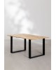 Stół drewniany na stalowej podstawie Takeo