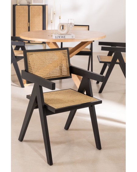 Krzesło z podłokietnikami drewni Kiemer
