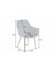 Krzesło-fotel tapicerowane TALITHA