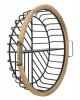 Półka metalowa okrągła z rattanem Cebu