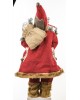 Figurka - św. Mikołaj z latarnią z choinkami