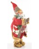 Figurka - święty Mikołaj w kubraczku w kratkę