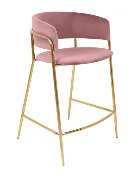 Krzesło barowe aksamit DELTA 65