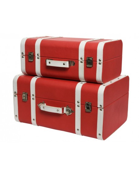 Dekoracja - czerwone walizki IVARISI