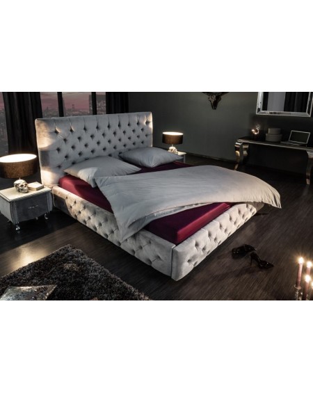 Łóżko 160x200 cm aksamitne BERUBETTO