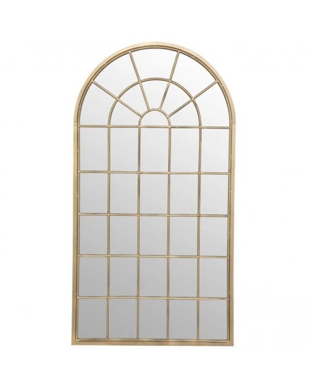Lustro okno metalowe złote 140 cm