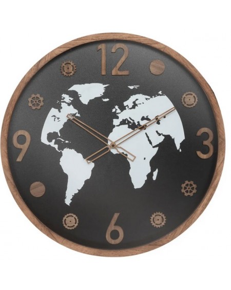 Zegar ścienny z mapą świąta 65 cm
