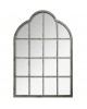 Lustro okno metalowe szare 76x110 cm