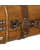 Kufer walizka drewno 2 szt. z paskiem
