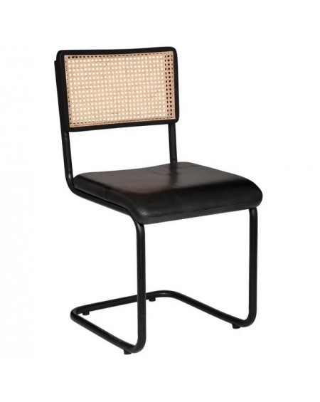 Krzesło metalowe skóra plecionka wiedeńska Razi