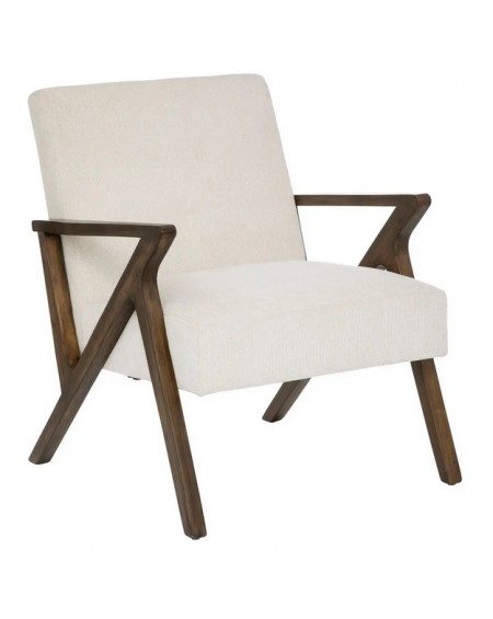 Fotel z drewnianymi podłokietnikami Andria
