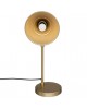 Lampa stołowa złota z drewnem 45 cm