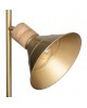 Lampa podłogowa złota z drewnem Godi 151 cm