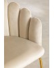 Krzesło aksamitne na złotych nogach Arna