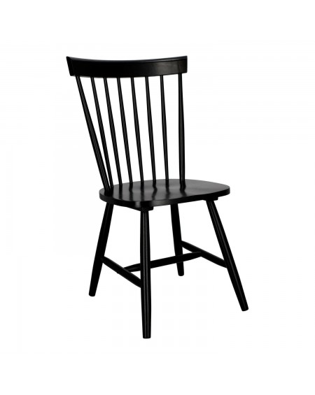 Krzesło Tulno patyczak czarne drewno kauczukowe
