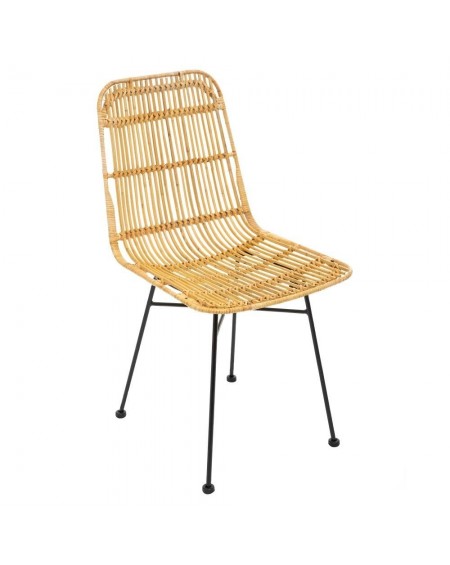 Krzesło rattanowe metalowa podstawa Milazo