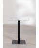 Stół barowy marmu czarna noga 60x60 cm