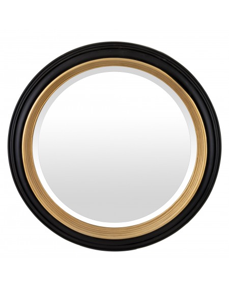 Lustro okrągłe czarno-złote 60 cm