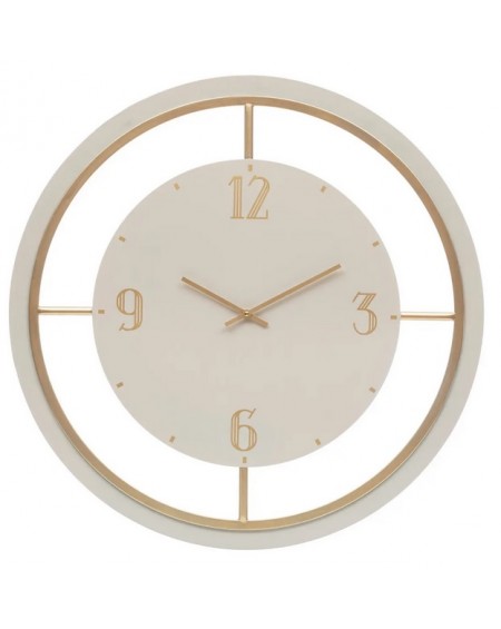 Zegar wiszący beżowo-złoty Ipka 70 cm