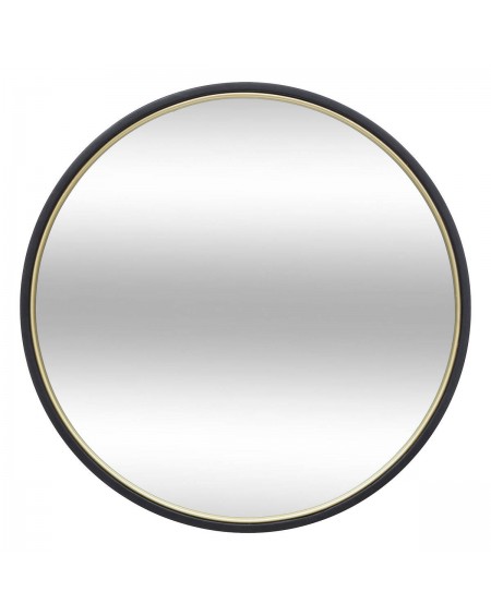 Lustro okrągłe w czarno-złotej ramie 48 cm