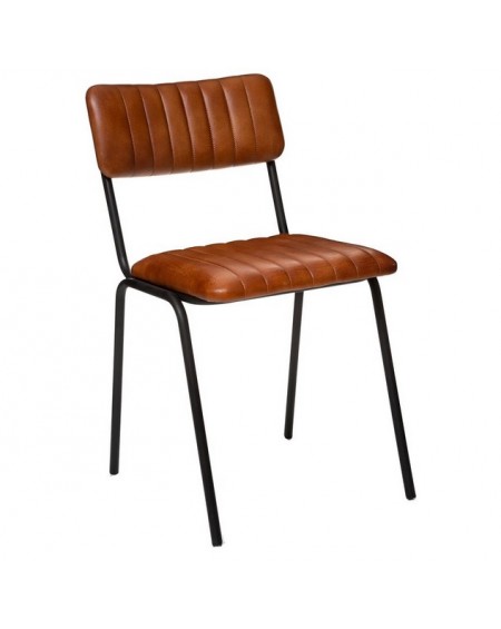 Krzesło skórzane retro Isak 78 cm