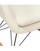 Fotel bujany teddy biały Orvieto